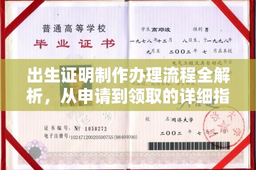 贵池出生证明制作办理流程全解析，从申请到领取的详细指南